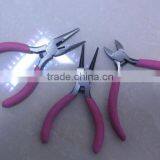 4" Mini Cutting Pliers Pink Pliers Tool Kit thumbnail-1