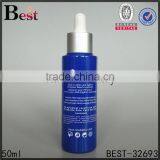 50ml Blue Cosmetic Hot Products Essence Perfume Essential Oil Glass Bottle Matte Silver Aluminum Dropper China Suppliers thumbnail-1