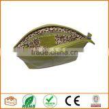 Leather Cosmetic Pouch Green thumbnail-3
