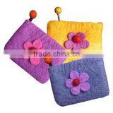 Best Selling Eco-friendly Single Flower Handmade Felt Purse thumbnail-1