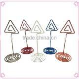 Metal Craft Colorful Triangle Shaped Memo Card Clip Gifts