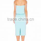 off Shoulder Ruffle Elegant Lady Holiday Dress Sexy Women Mature Party Wear Dress thumbnail-2