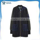 Ladies Long Wholesale Denim Jackets Wears Women's Store Bulk for Women and Girls 2016 With Two Custom Embroidery Denim Pockets thumbnail-1