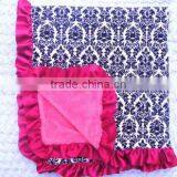 Cotton & Velvet With Stain Ruffle Baby Blankets Soft and Warm Blankets thumbnail-6