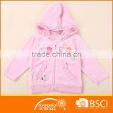 Nice Toddler Pink With Hood And Applique Jacket thumbnail-1