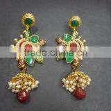 Indian Traditional Ethnic Pearl Jumka Earrings thumbnail-4