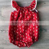 Wholesale Cap Sleeve Baby Floral Girls Bubble Romper thumbnail-3