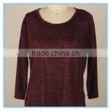 Ladies Sexy Fashion Blouse Back Lace Design Long Sleeve Korean Blouse thumbnail-3