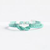 Turquoise Forever Knot Leather Rope Bracelet With Custom Charm Sailor Knot Bracelet Nautical Friendship Leather Rope Bracelet thumbnail-1