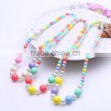 Zm35070a Cute Girl Fashion Bead Necklace Set Children Plastic Bracelet Accessory thumbnail-2