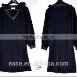 Ladies Deep V Neck Sexy Long Sleeve Black Club Evening Dress thumbnail-1