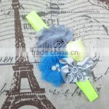 Wholesale Boutique Baby Girl Toddler Elastic Hair Band Shabby Chic Flower Headbands thumbnail-3