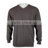 ISO9001/BSCI Manufature Loose V-neck Mens Grey Cardigan Sweater thumbnail-5