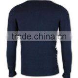 ISO9001/BSCI Manufature Navy Blue Teenager Striped Pattern Cardigan Sweater thumbnail-4