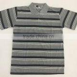 100% Polyester Striped Short Sleeve Polo Shirt thumbnail-5