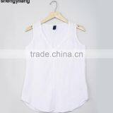 2016 Newest Product Pure Color Leisure 100% Linen Vest Custom High Quality Comfortable Ladies Tops thumbnail-5