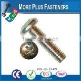 Made in Taiwan DIN 7985 Recessed Raised Cheese Head Screw Brass Stainless Steel Zinc Plated DIN 7985 thumbnail-6