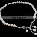 Gets.com 2015 sterling silver long white pearl necklace
