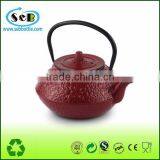Red Flora Japanese Style Cast Iron Teapot With OEM Color