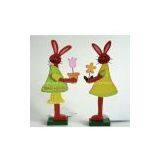 Wooden Rabbits 2ASSORTED for Easter thumbnail-1