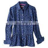 Long Sleeve Kid Shirt, Girls 7- 16 & Plus Size Perfectly Soft Button-Front Peplum Plaid Shirt thumbnail-6