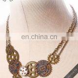 Steampunk Cogwheel Gear Brass Necklace thumbnail-1
