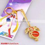 New Style Hot Golden Moon Sailor Moon Key Chain Wholesale Fashion Anime SailorMoon Key Chain for Kid