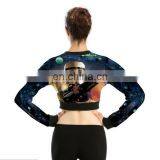 Women Fashion Printing Pattern Polyester Jacket Cool Long Slevee Zipper Jacket for Women thumbnail-5