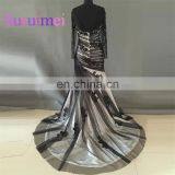 Free Shipping 2017 Black Prom Dresses Sweetheart With Long Sleeves Evening Gowns thumbnail-2
