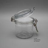 200ml Clear PET Plastic Cosmetic Packaging Pots Jars,200g Round Plastic PET Face Cream Cosmetic Bottle With Metal Clip Lid thumbnail-5