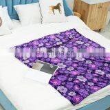 2 in 1 Travel Soft Flannel Custom Travel Blanket Office Air Support Pillow Mink Blanket Throw thumbnail-2