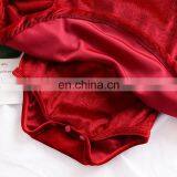 Baby Velvet Dressy Romper Christmas Onesie Baby Bodysuits thumbnail-4