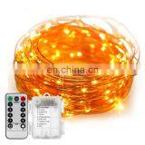 10M Waterproof Remote Control Fairy Lights Battery Operated 8 Mode Timer Copper Wire String Light thumbnail-1