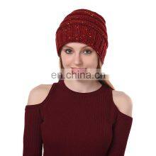 100% Acrylic Winter Knitted Beanies Hats Women Thick Warm Beanie Skullies Hat Men's Knitted Wool Hat thumbnail-5