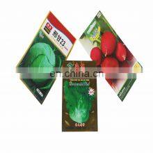 Custom Printing Three Side Seal Paper Agricultural Seeds Packaging Bag