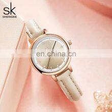 Shengke Classic Sunray Dial Girls Watches K9028 Champagne Simple Style Students Handwatch Small Dial Watches thumbnail-3