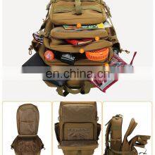 Wholesale High Capacity Outdoor Waterproof Hiking Survival Knapsack Sport Bag Black Tactical Backpack thumbnail-2