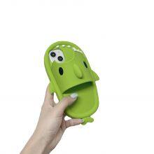 Cartoon 3D Green Shark Shock-proof Silicone Phone Case Back Cover Protective Case for Mobile Phone 13 14 15pro Max thumbnail-2