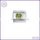 High Quality Stainless Steel Handmade Flower 9mm Italian Charms Link Bracelet thumbnail-2