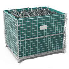 Galvanized Storage Cages Wire Basket Stillage Cage Wire Mesh Containers Warehouse Industrial thumbnail-3