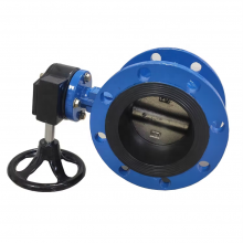 Cast Iron GG25 GGG50 Ductile Iron PN16 Flange Eccentric Butterfly Valve EPDM Soft Seal Manual Butterfly Valve thumbnail-1