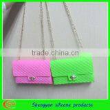 2013 Latest Portable Silicone Purse With Gold Long Chain thumbnail-1