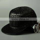 Latest Fashion Trend All Match Weave Design Plain Flat Brim Caps Blank Snapback thumbnail-4