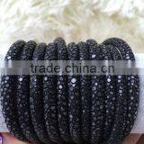 Genuine Purple Green Orange Blue Black Stingray Leather Bracelet Stingray Jewelry Cord for Gift thumbnail-1