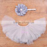 Grey TUTU Set -6 Month Baby Photography Skirt thumbnail-1