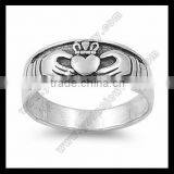 Stainless Steel Women's Celtic Eternity Claddagh Engagement Ring thumbnail-2