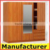 Mirror With Wooden Bedroom Wardrobes Closet Funiture,sliding Mirror Wardrobe Doors thumbnail-1