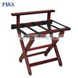Hotel Room Antique Rustic Wood Luggage Rack thumbnail-1