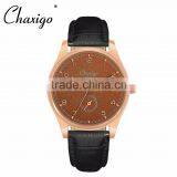 2016 Watch Water Resist 5 Bar Rose Gold Case Quality Leather Watches thumbnail-1