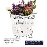 Wholesale Large Chinease Wood Carved Planter Garden Flower Pots for Indoor and Outdoor thumbnail-6